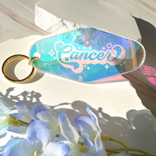 Load image into Gallery viewer, Zodiac Keychain: Iridescent Motel-Style Keyring