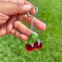 Load image into Gallery viewer, Gummy Cherry Charm Earrings & Keychain