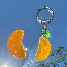 Load image into Gallery viewer, Orange Slice Keychain/ Earrings