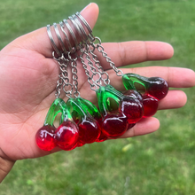 Load image into Gallery viewer, Gummy Cherry Charm Earrings & Keychain