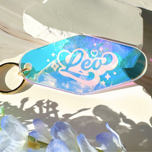 Load image into Gallery viewer, Zodiac Keychain: Iridescent Motel-Style Keyring