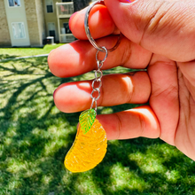Load image into Gallery viewer, Orange Slice Keychain/ Earrings