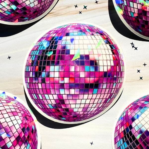 Sticker Pink disco ball 