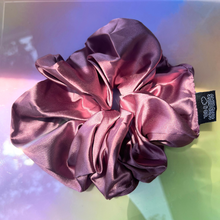Load image into Gallery viewer, Purple Jumbo Hair Scrunchie