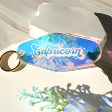 Load image into Gallery viewer, Zodiac Keychain: Iridescent Motel-Style Keyring