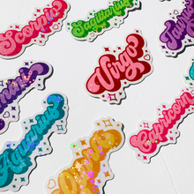 Load image into Gallery viewer, Holographic Zodiac Heavy Duty Waterproof Vinyl Sticker