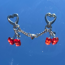 Load image into Gallery viewer, Silver Matching Bag Charm Keychain Set