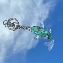 Load image into Gallery viewer, Crystal Infused Koi Fish Keychain