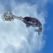 Load image into Gallery viewer, Crystal Infused Koi Fish Keychain