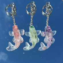Load image into Gallery viewer, Crystal Infused Koi Fish Keychain