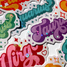 Load image into Gallery viewer, Holographic Zodiac Heavy Duty Waterproof Vinyl Sticker