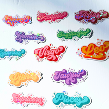 Load image into Gallery viewer, Holographic Zodiac Heavy Duty Waterproof Vinyl Sticker