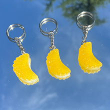 Load image into Gallery viewer, Sour Lemon Fruit Slice Keychain or Earrings