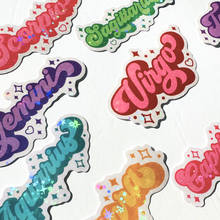 Load image into Gallery viewer, Holographic Zodiac Heavy Duty Waterproof Vinyl Sticker