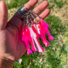 Load image into Gallery viewer, Pink Gummy Shark Keychain