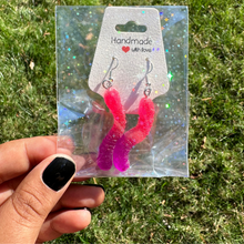 Load image into Gallery viewer, Sour Gummy Worm Earrings