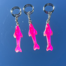 Load image into Gallery viewer, Pink Gummy Shark Keychain