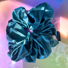 Load image into Gallery viewer, Blue Jumbo Hair Scrunchie