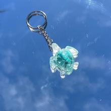 Load image into Gallery viewer, Crystal Infused Turtle Keychain