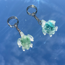 Load image into Gallery viewer, Crystal Infused Turtle Keychain