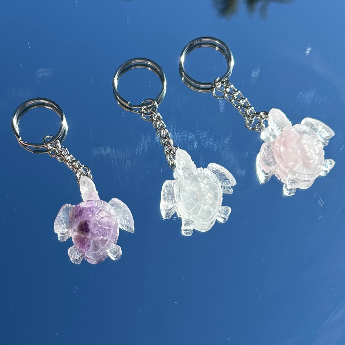 Crystal Infused Turtle Keychain – Smidgens & Co.