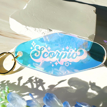 Load image into Gallery viewer, Zodiac Keychain: Iridescent Motel-Style Keyring
