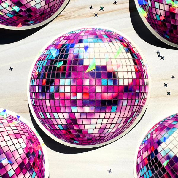 Holographic Disco Ball Sticker (Waterproof)