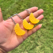 Load image into Gallery viewer, Sour Lemon Fruit Slice Keychain or Earrings
