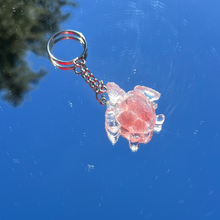 Load image into Gallery viewer, Crystal Infused Turtle Keychain
