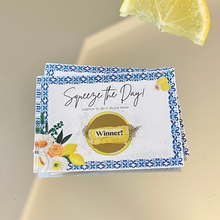 Load image into Gallery viewer, Squeeze the Day! Lemon Scratch-Off Game
