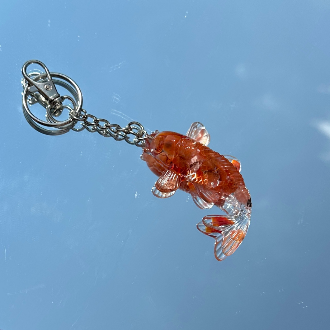 Crystal Infused Koi Fish Keychain