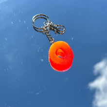 Load image into Gallery viewer, Gummy Peach Ring Inspired Keychain
