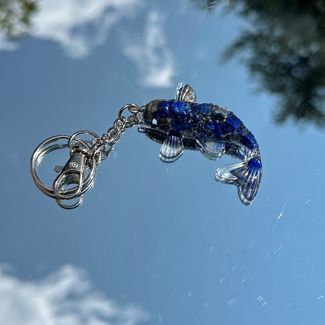 Crystal Infused Koi Fish Keychain