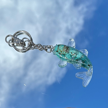 Load image into Gallery viewer, Crystal Infused Koi Fish Keychain
