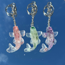 Load image into Gallery viewer, Crystal Infused Koi Fish Keychain
