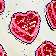 Load image into Gallery viewer, Self Love is the Best Love Holographic Sticker
