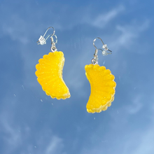 Load image into Gallery viewer, Sour Lemon Fruit Slice Keychain or Earrings
