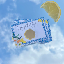 Load image into Gallery viewer, Squeeze the Day! Lemon Scratch-Off Game
