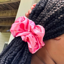 Load image into Gallery viewer, Pink Pink Jumbo Hair Scrunchie
