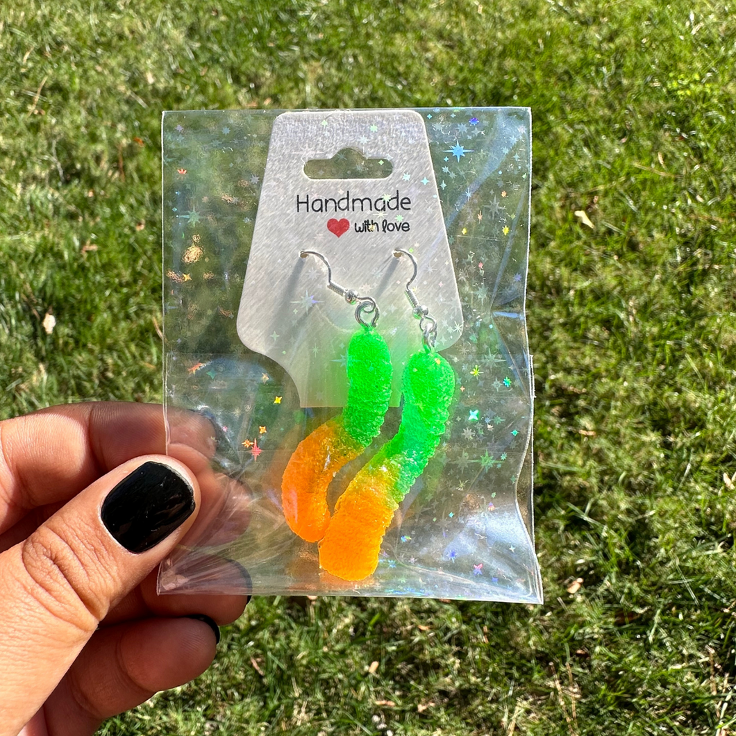 Sour Gummy Worm Earrings