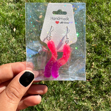 Load image into Gallery viewer, Sour Gummy Worm Earrings
