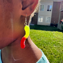 Load image into Gallery viewer, Sour Gummy Worm Earrings
