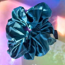 Load image into Gallery viewer, Blue Jumbo Hair Scrunchie
