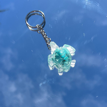 Load image into Gallery viewer, Crystal Infused Turtle Keychain
