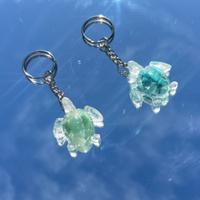 Load image into Gallery viewer, Crystal Infused Turtle Keychain
