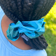 Load image into Gallery viewer, Blue Jumbo Hair Scrunchie
