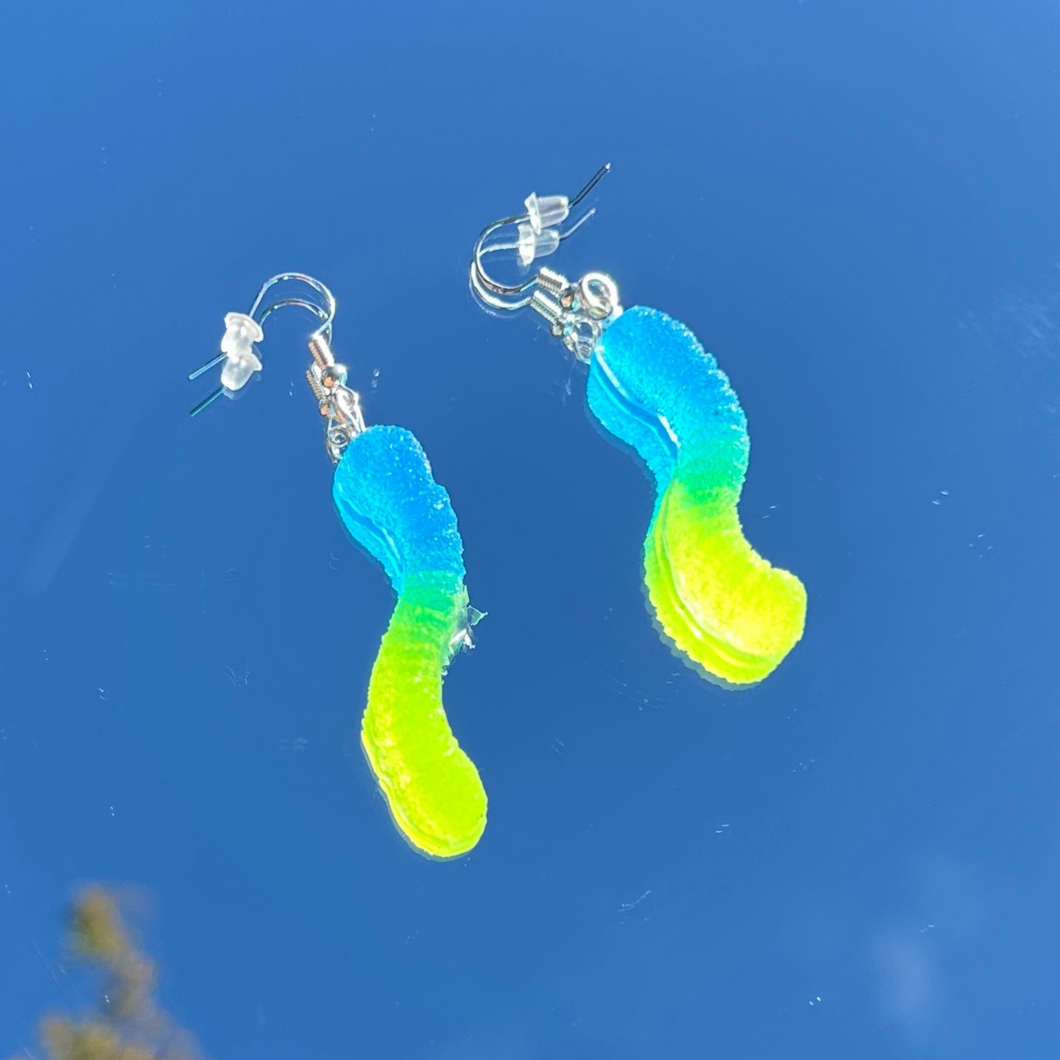 Sour Gummy Worm Earrings