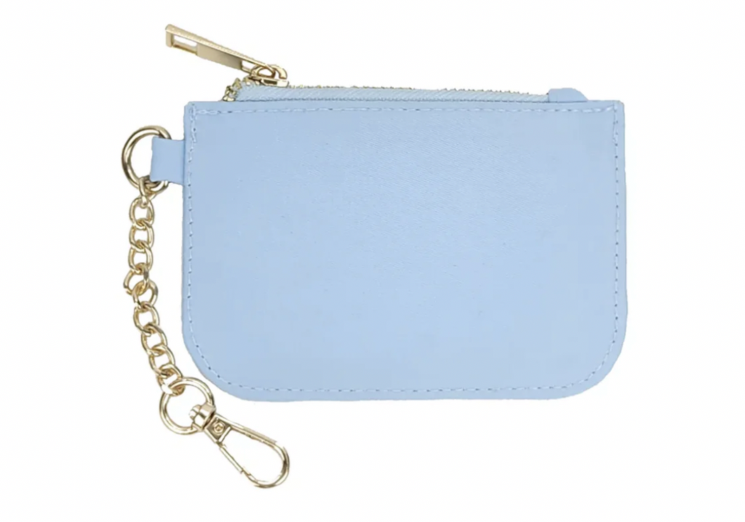 Sky Blue Nylon Keychain Wallet