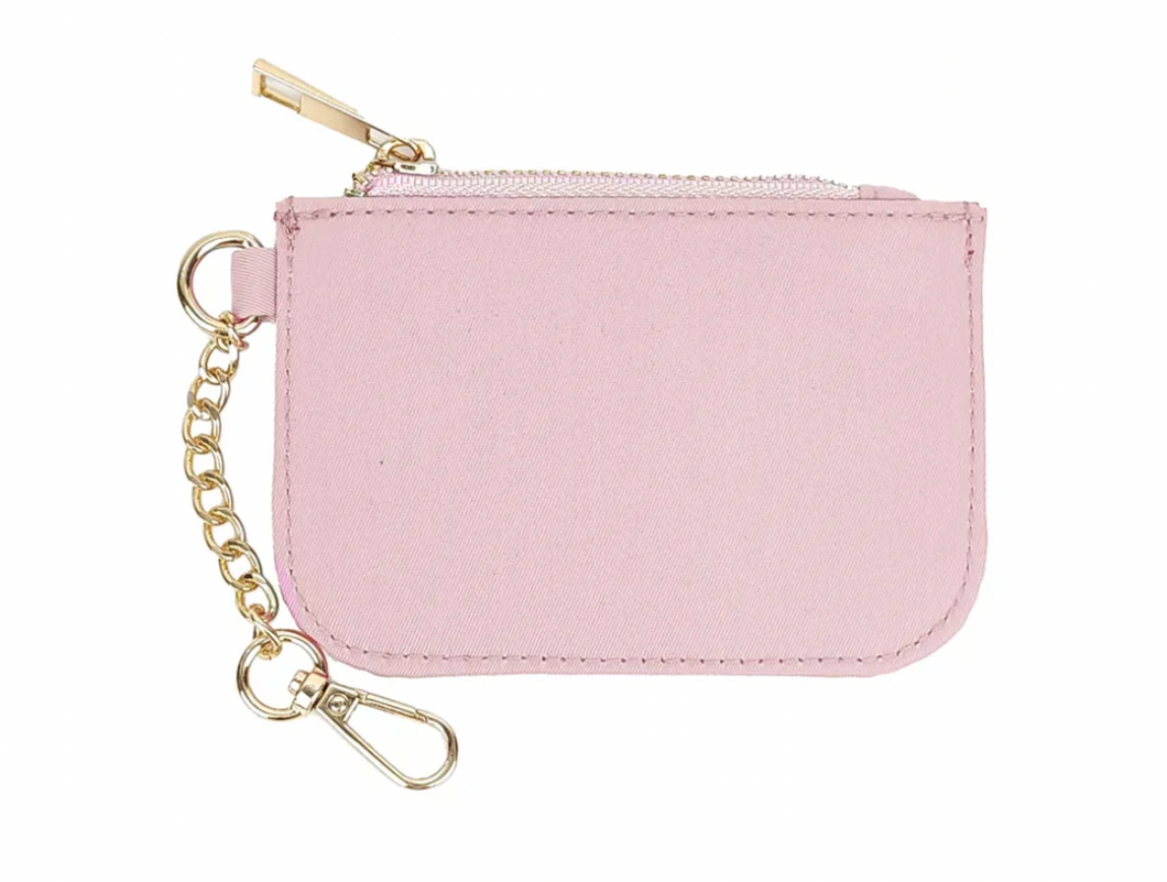 Baby Pink Nylon Keychain Wallet