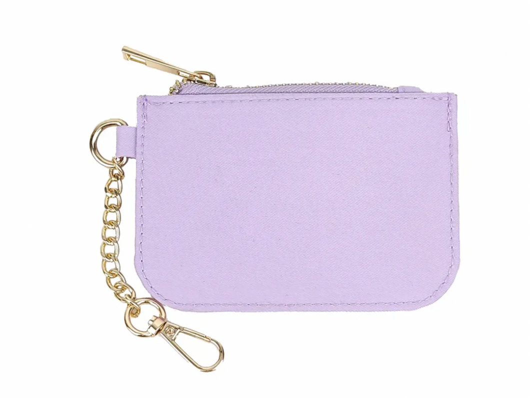 Lilac Nylon Keychain Wallet